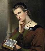 unknow artist Portrat einer jungen Frau mit Bibel oil painting picture wholesale